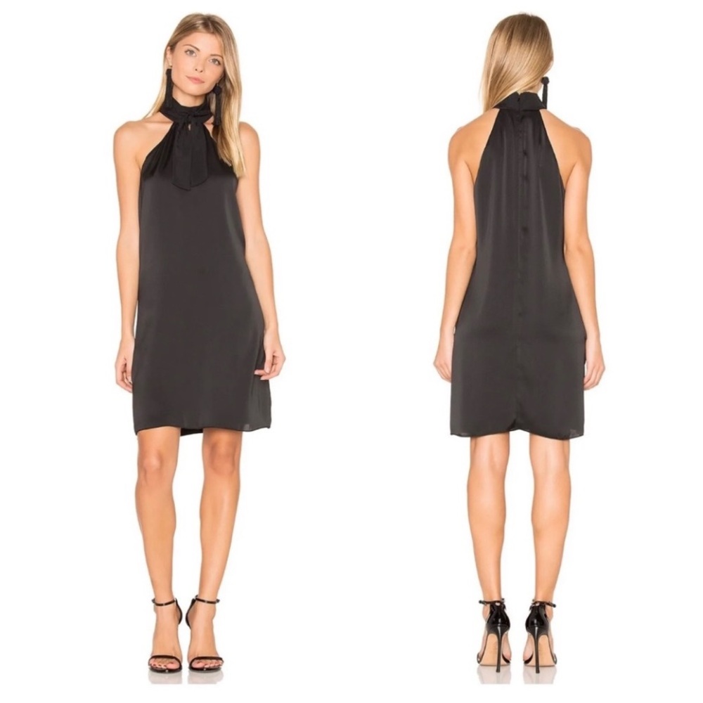 NWT Bailey 44 Black Silky KeyHole Dress